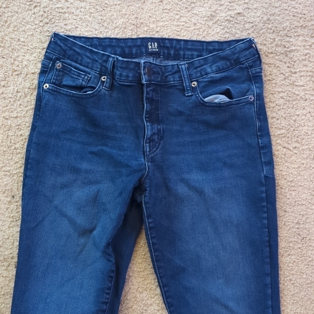 Gap Women's  Regular Legging Dark Wash Denim Jeans Size 29 - Picture 3 of 9